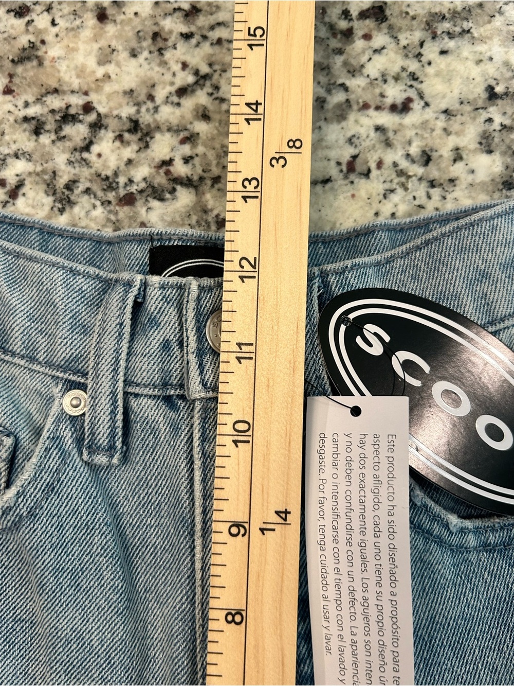 Scoop Baggy Barrel Seamed Light Wash Distressed Wide Leg Women’s Jeans 0 NWT - Picture 10 of 14